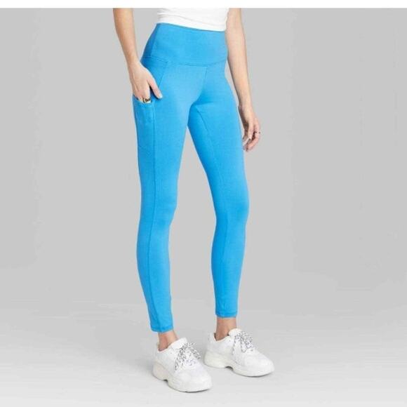 Wild Fable Women's High-Waisted Ultra Soft Leggings Azure XS NEW! - Picture 1 of 11